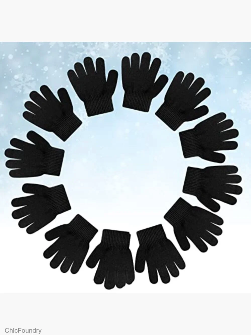 6 Pairs Stretchy Knit Gloves for Toddlers Kids Winter Warm
